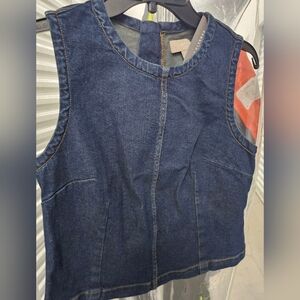 Kenneth Cole Reaction Dark Blue Denim Top, Size M, NWT